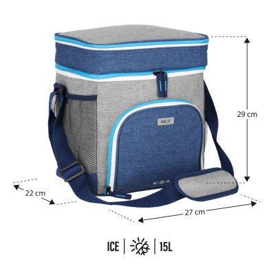 ISOLIERTASCHE BLAU 15L – KOMPAKTE KÜHLTASCHE NILS
