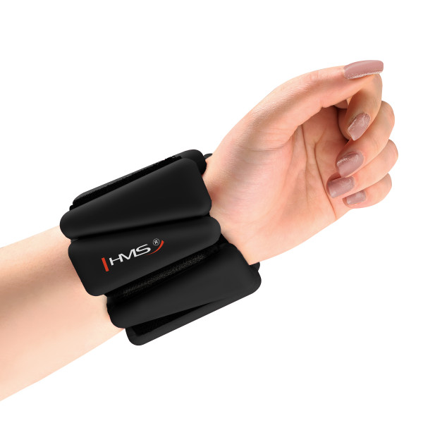 SCHWARZE SILIKON-GEWICHTSMANSCHETTEN FÜR KNÖCHEL UND HANDGELENKE HMS