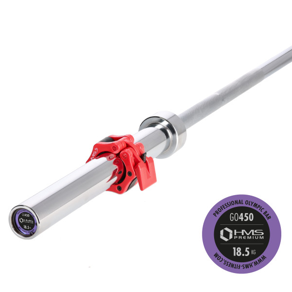 OLYMPISCHE LANGSTANGE 220 CM HMS MIT VERSCHLÜSSEN LOCK JAW BLACK