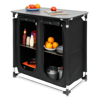 TOURISTISCHER KLAPPBARER SCHRANK MIT ARBEITSPLATZ NILS CAMP