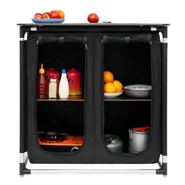 TOURISTISCHER KLAPPBARER SCHRANK MIT ARBEITSPLATZ NILS CAMP